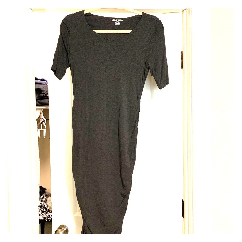 Grey maternity dress